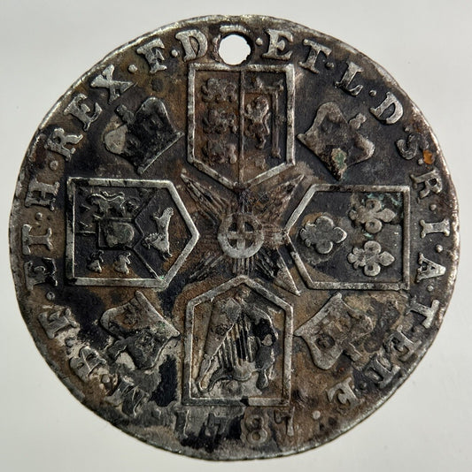 1787 George III 3rd Shilling Silver Coin | Fine Collectable Grade