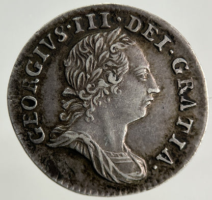 1763 George III 3rd Maundy Three-Pence Silver Coin | Very High Grade