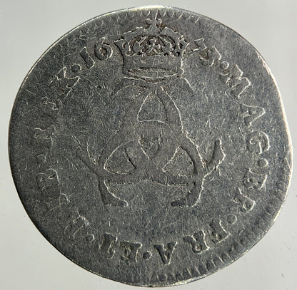 1673 Charles II 2nd Maundy Three-Pence Silver Coin | Fine Collectable Grade