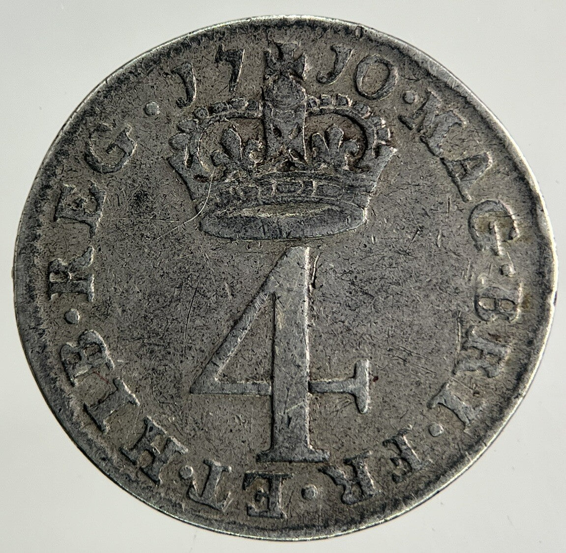 1710 Anne Maundy Four-Pence Silver Coin | Fine Collectable Grade