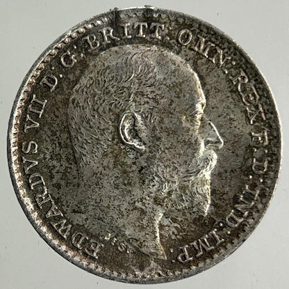 1905 Edward VII Maundy One-Pence Penny Silver Coin | Very Fine Grade