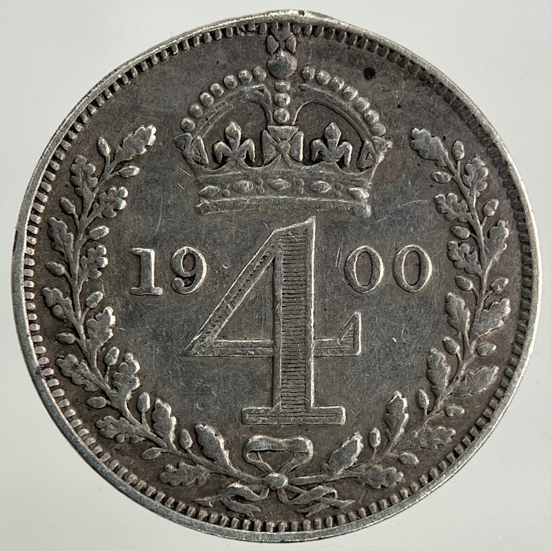 1900 Victoria Maundy Four-Pence Silver Coin | Very High Grade