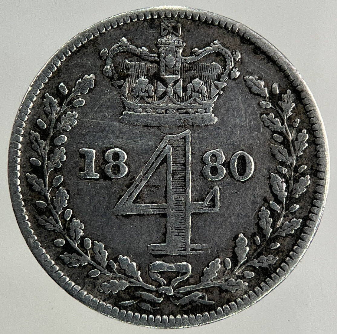1880 Victoria Maundy Four-Pence Silver Coin | Fine Collectable Grade
