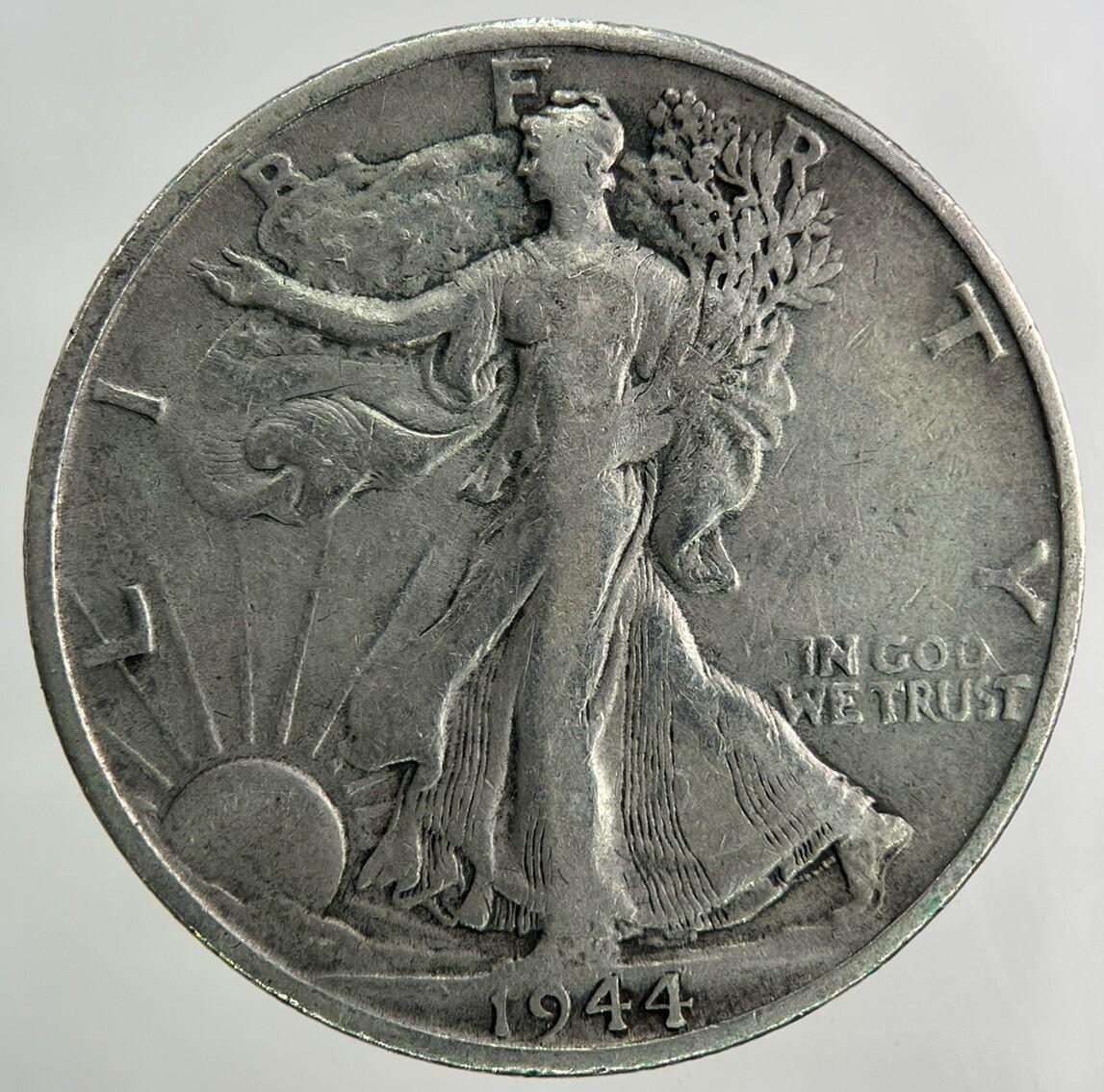 1944-S US USA Half Dollar Silver Coin | Fine Collectable Grade