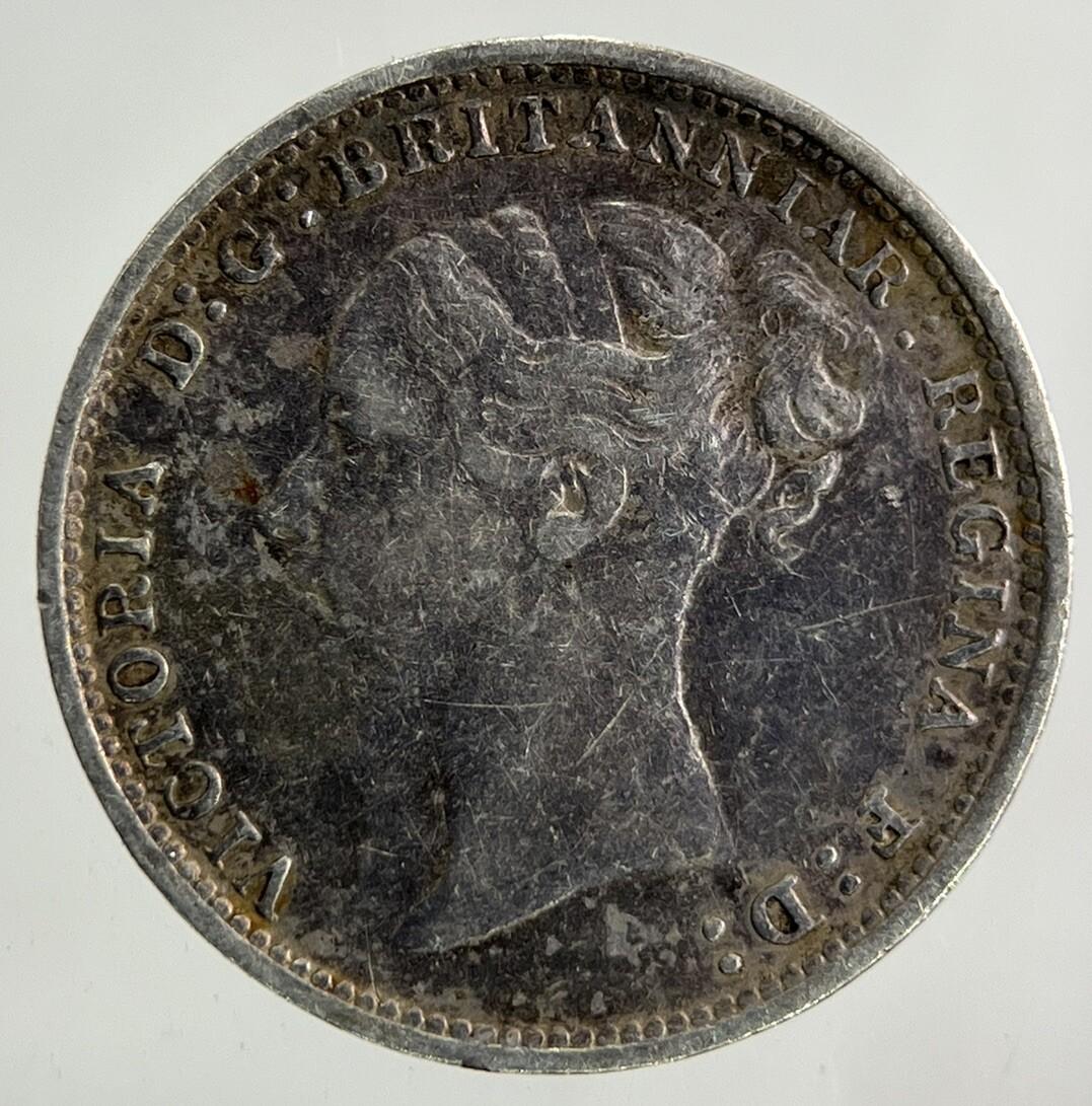 1886 Victoria Threepence Silver Coin | Very High Grade