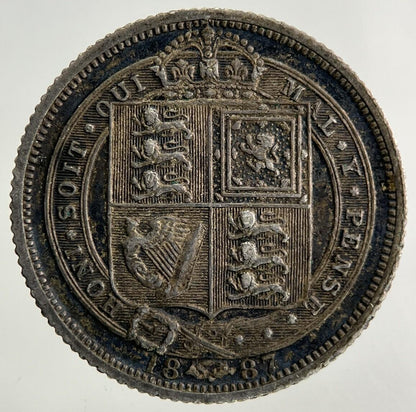 1887 Victoria Sixpence Silver Coin | Very High Grade