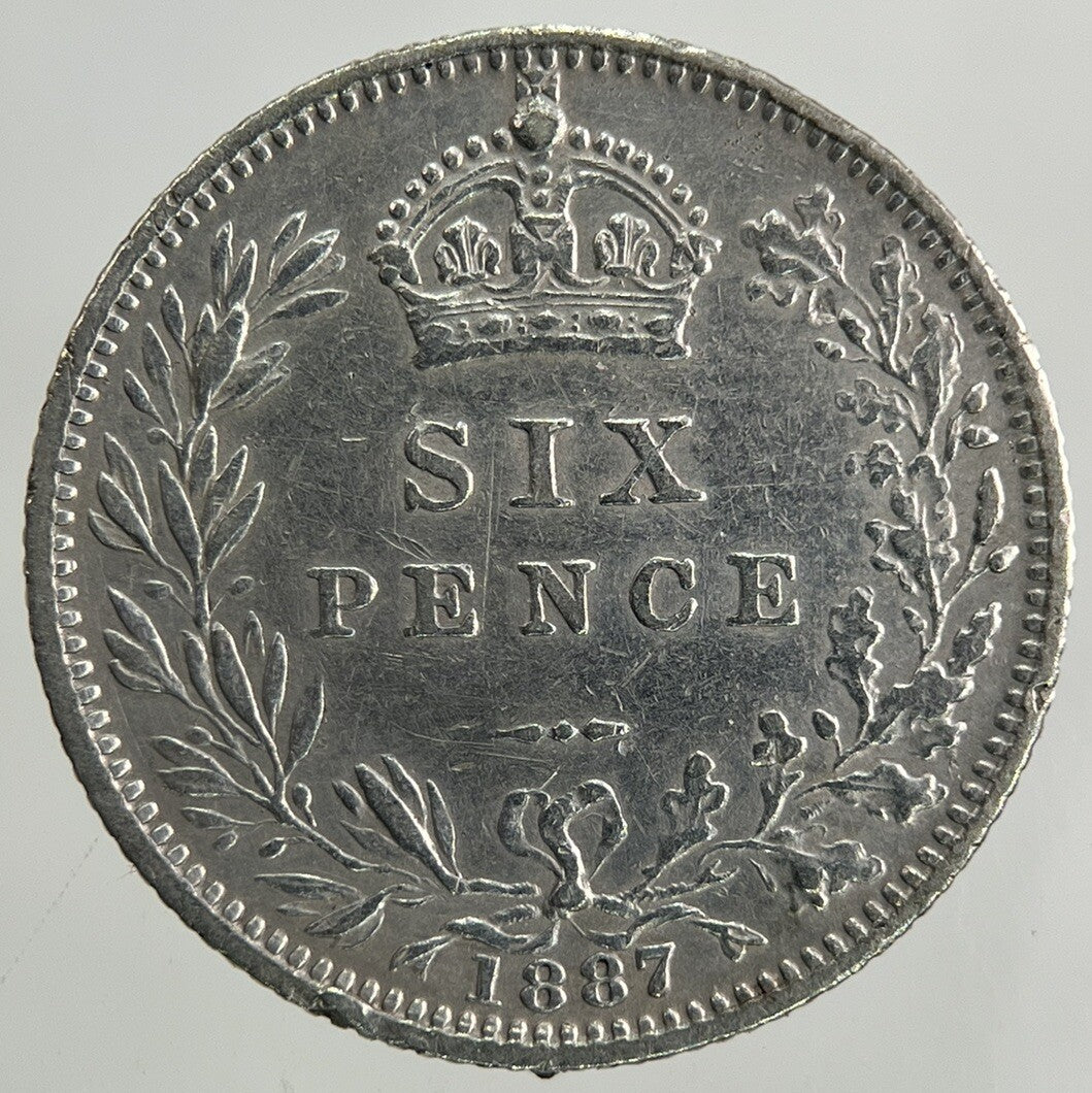 1887 Victoria Sixpence Silver Coin | Very High Grade