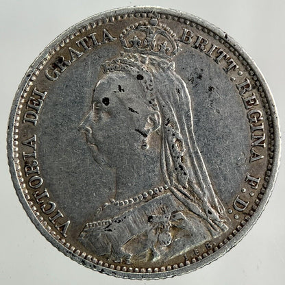 1890 Victoria Sixpence Silver Coin | Very High Grade