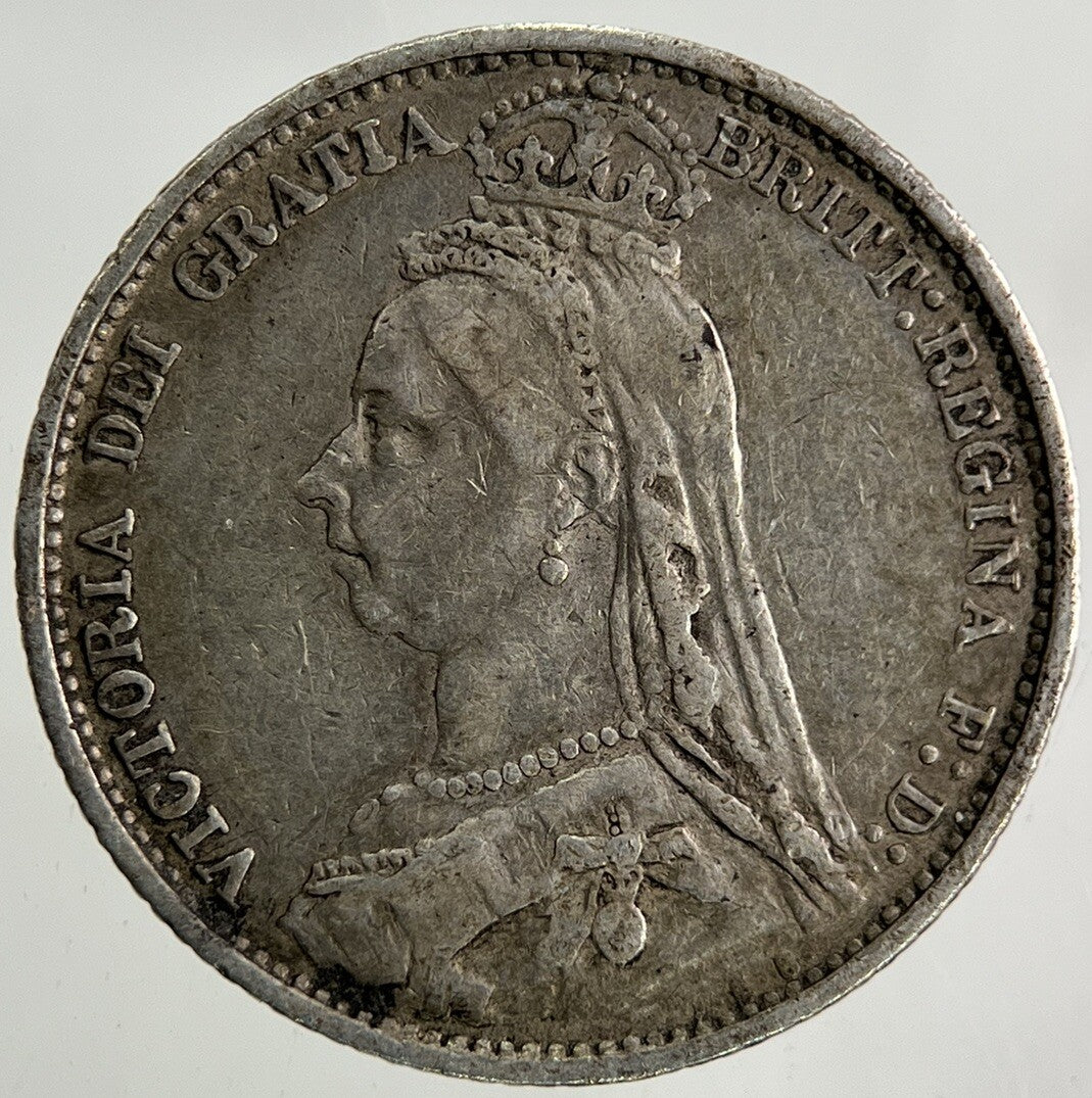 1887 Victoria Sixpence Silver Coin | Fine Collectable Grade