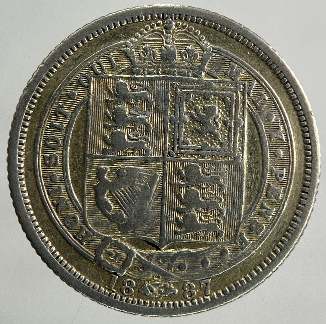 1887 Victoria Sixpence Silver Coin | Fine Collectable Grade