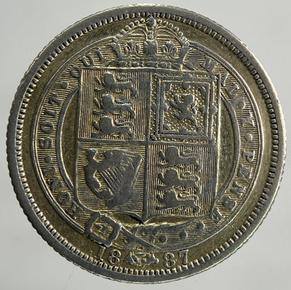 1887 Victoria Sixpence Silver Coin | Fine Collectable Grade