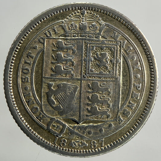 1887 Victoria Sixpence Silver Coin | Fine Collectable Grade