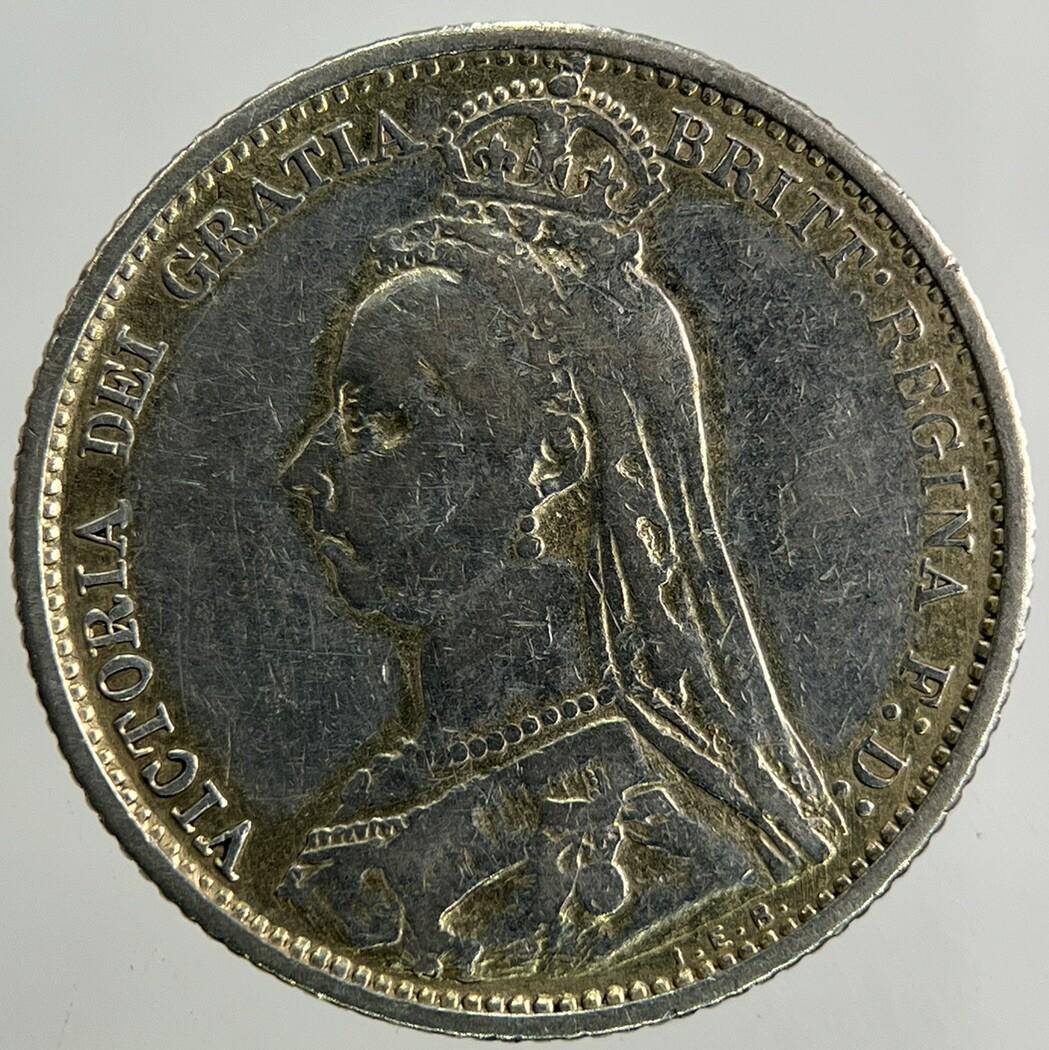 1887 Victoria Sixpence Silver Coin | Fine Collectable Grade