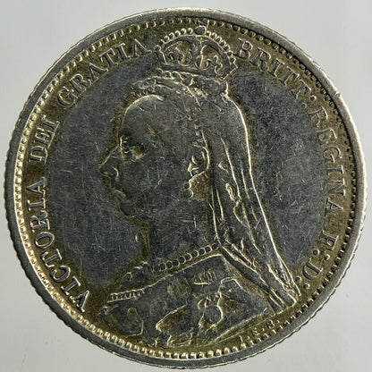 1887 Victoria Sixpence Silver Coin | Fine Collectable Grade