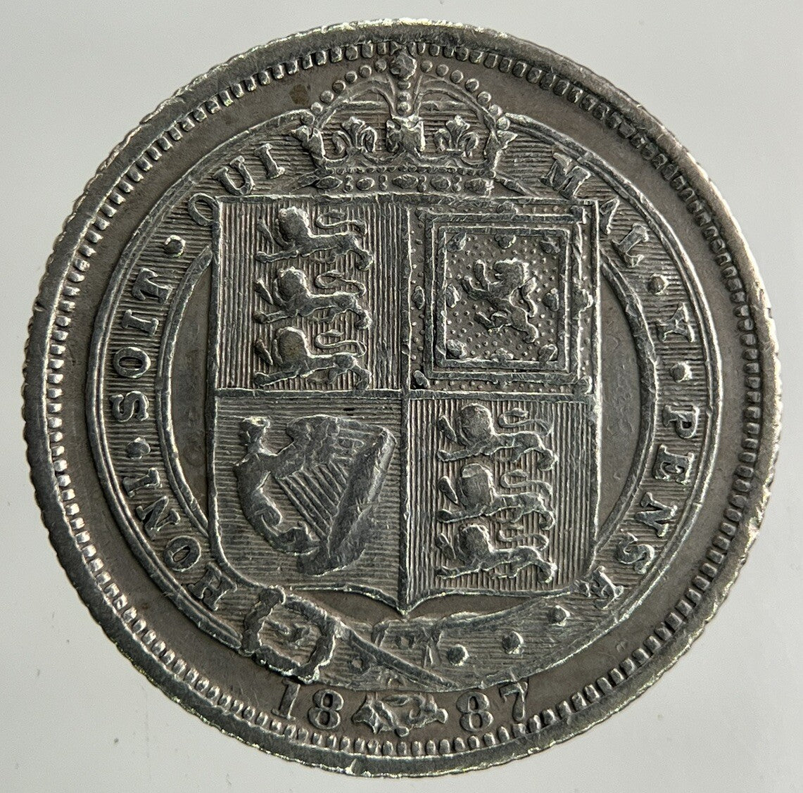 1887 Victoria Sixpence Silver Coin | Fine Collectable Grade