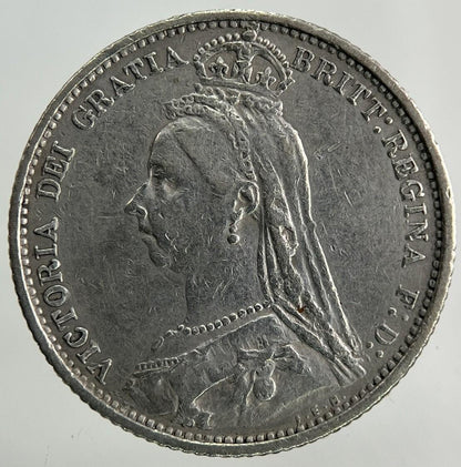 1887 Victoria Sixpence Silver Coin | Fine Collectable Grade