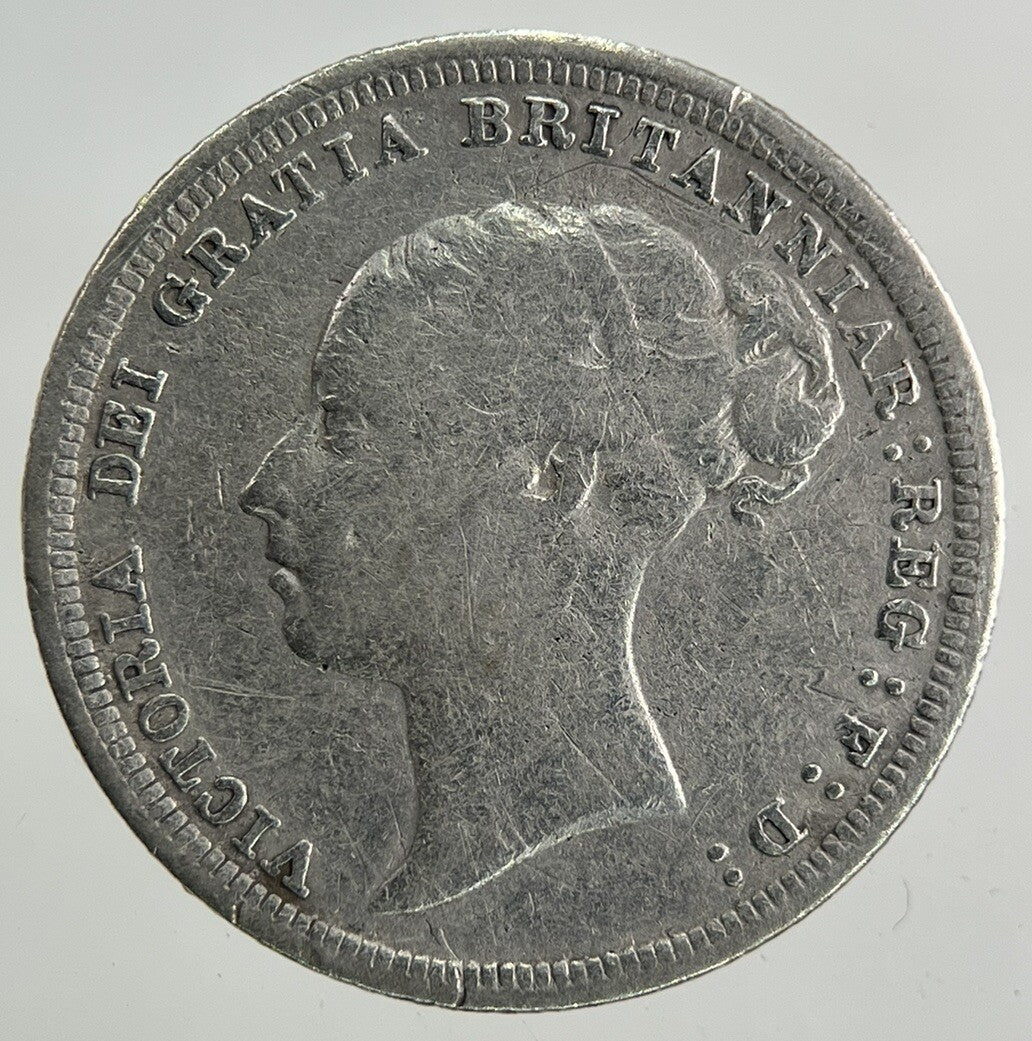 1885 Victoria Sixpence Silver Coin | Fine Collectable Grade