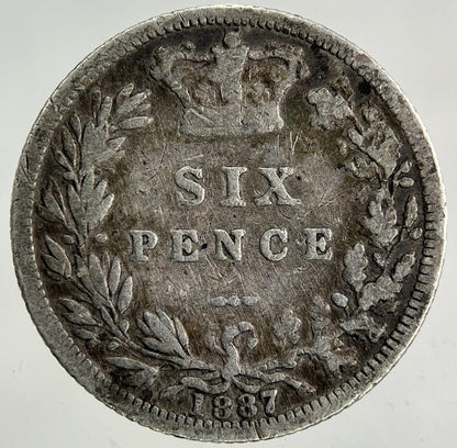1887 Victoria Sixpence Silver Coin | Collectable Grade