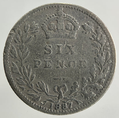 1887 Victoria Sixpence Silver Coin | Collectable Grade