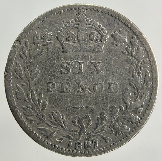 1887 Victoria Sixpence Silver Coin | Collectable Grade