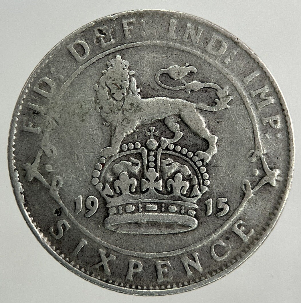 1915 George V Sixpence Silver Coin | Fine Collectable Grade