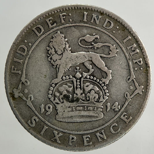 1914 George V Sixpence Silver Coin | Fine Collectable Grade