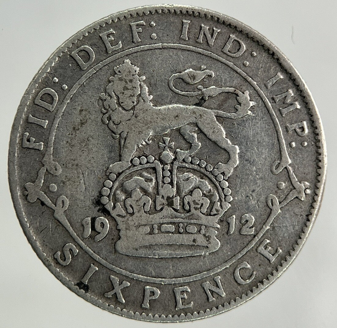 1912 George V Sixpence Silver Coin | Fine Collectable Grade