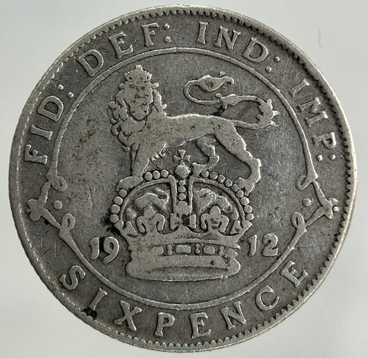 1912 George V Sixpence Silver Coin | Fine Collectable Grade