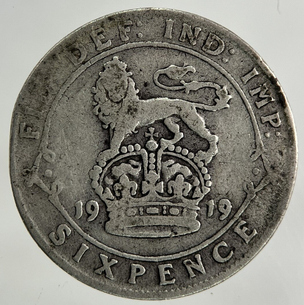 1919 George V Sixpence Silver Coin | Fine Collectable Grade
