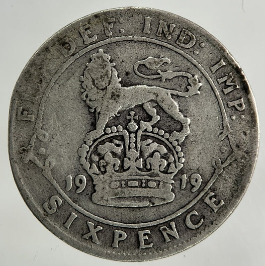 1919 George V Sixpence Silver Coin | Fine Collectable Grade