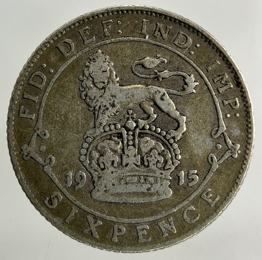 1915 George V Sixpence Silver Coin | Fine Collectable Grade
