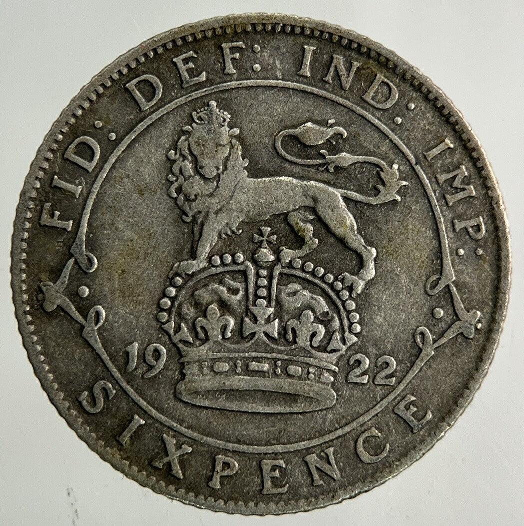 1922 George V Sixpence Silver Coin | Fine Collectable Grade