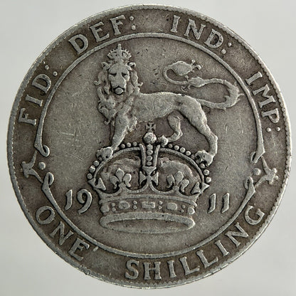 1911 George V One Shilling Silver Coin | Very High Grade