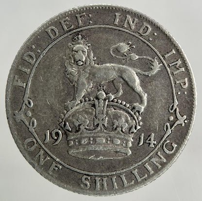 1914 George V One Shilling Silver Coin | Very High Grade