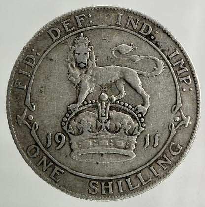 1911 George V One Shilling Silver Coin | Very High Grade
