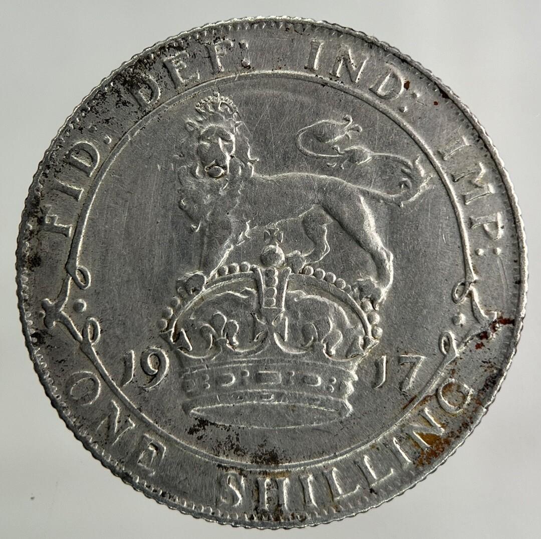 1917 George V One Shilling Silver Coin | Very High Grade