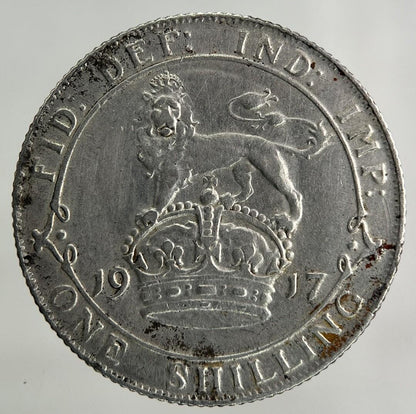 1917 George V One Shilling Silver Coin | Very High Grade