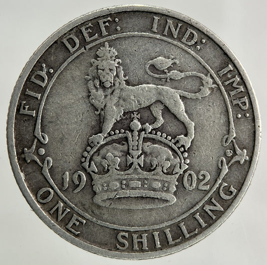 1902 Edward VII One Shilling Silver Coin | Very High Grade