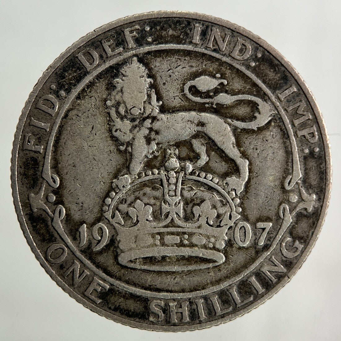 1907 Edward VII One Shilling Silver Coin | Fine Collectable Grade