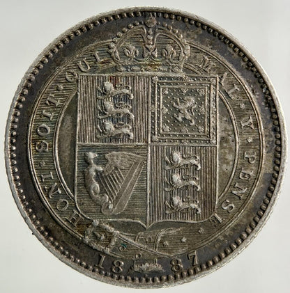 1887 Victoria One Shilling Silver Coin | Very High Grade