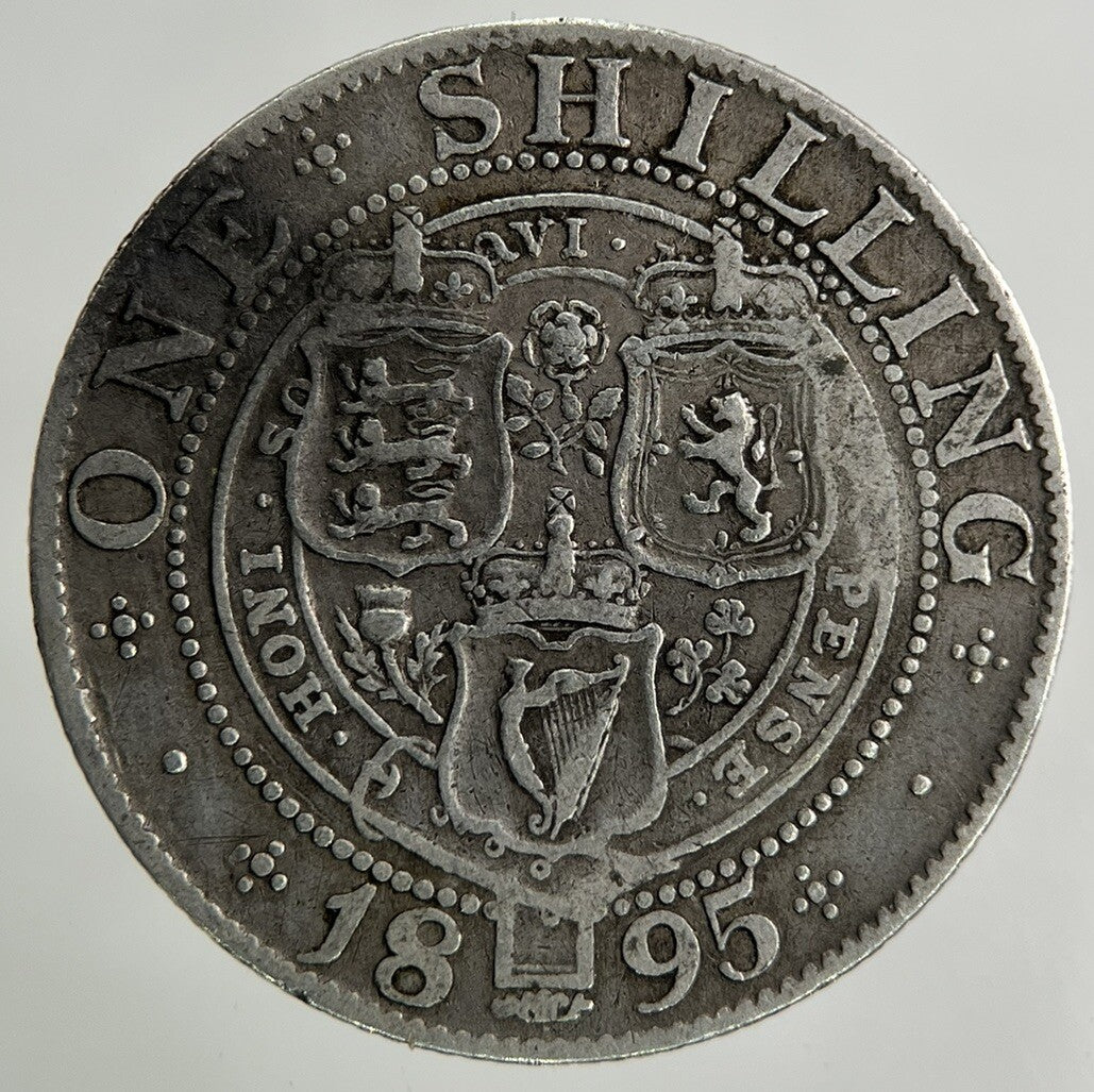 1895 Victoria One Shilling Silver Coin | Fine Collectable Grade
