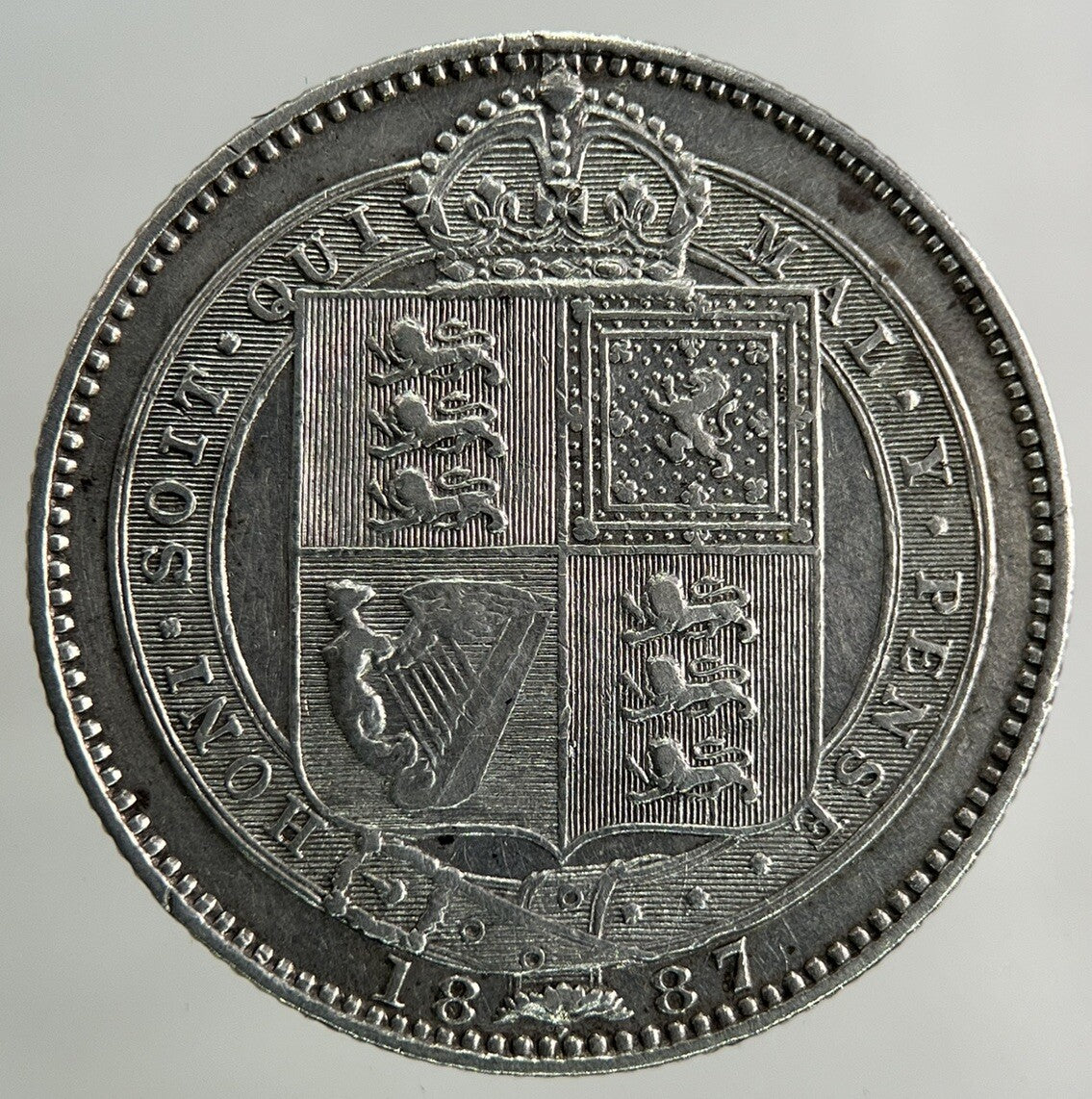 1887 Victoria One Shilling Silver Coin | Very High Grade
