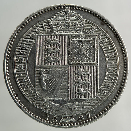 1887 Victoria One Shilling Silver Coin | Very High Grade