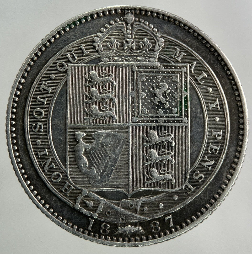 1887 Victoria One Shilling Silver Coin | Fine Collectable Grade