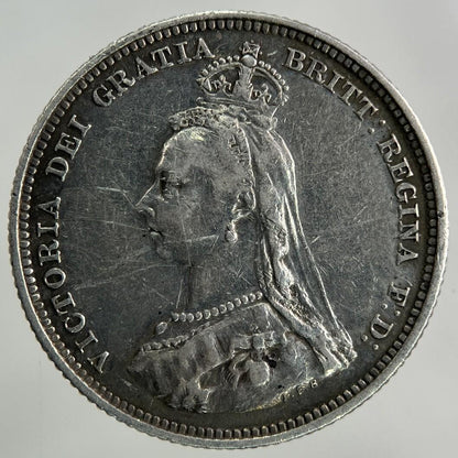 1887 Victoria One Shilling Silver Coin | Fine Collectable Grade