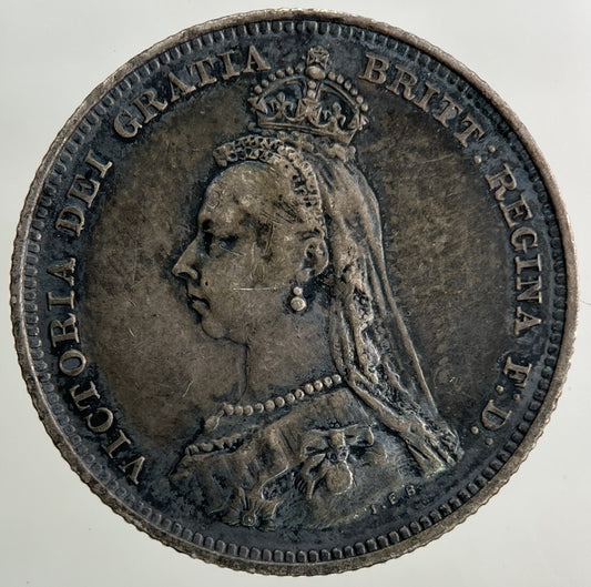 1887 Victoria One Shilling Silver Coin | Fine Collectable Grade