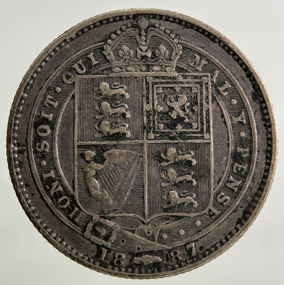 1887 Victoria One Shilling Silver Coin | Fine Collectable Grade