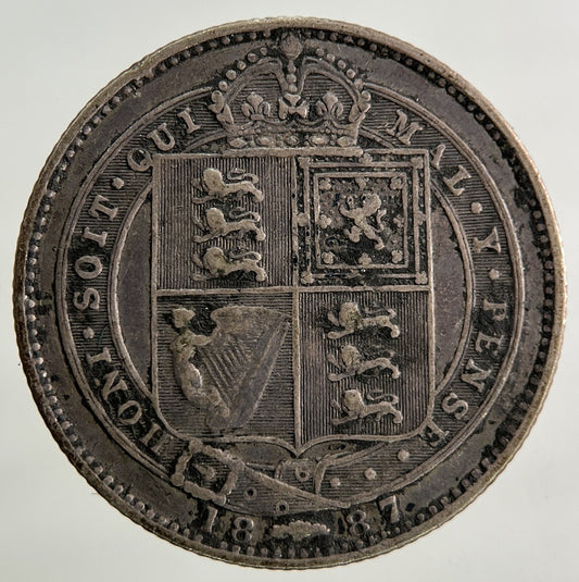 1887 Victoria One Shilling Silver Coin | Fine Collectable Grade