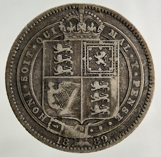 1889 Victoria One Shilling Silver Coin | Fine Collectable Grade