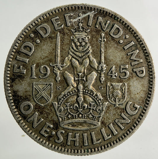 1945 George VI One Shilling Silver Coin | Fine Collectable Grade